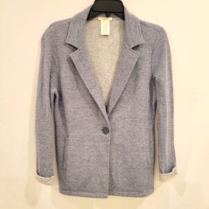 Matty M Single Button Rolled Sleeve Cotton Blazer size medium